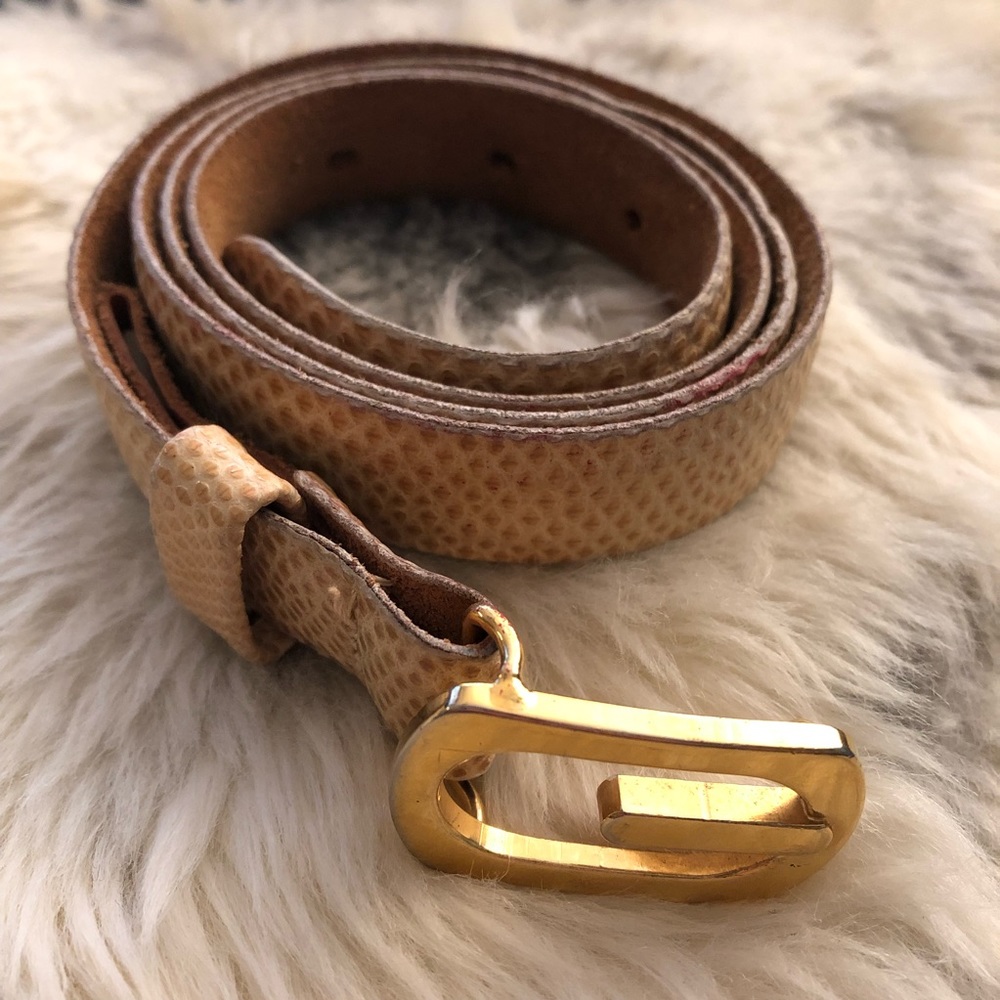 EMMANUEL Reptile Leather Belt Size Large